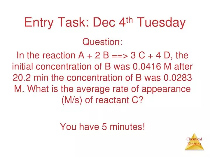 entry task dec 4 th tuesday