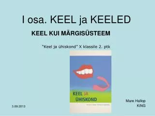 i osa keel ja keeled