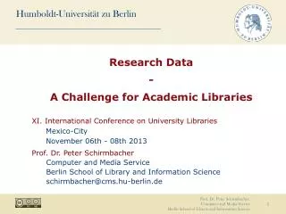 Research Data - A Challenge for Academic Libraries