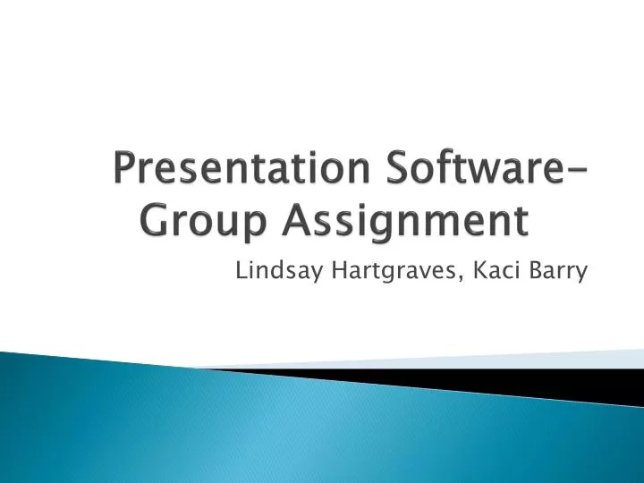 presentation software group assignment