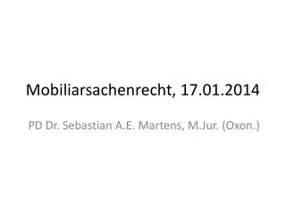 mobiliarsachenrecht 17 01 2014