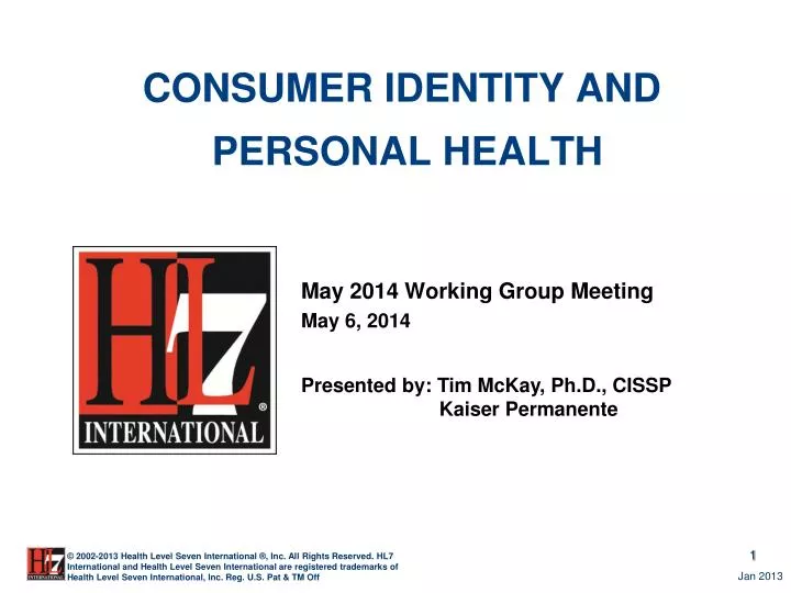 consumer identity and personal health