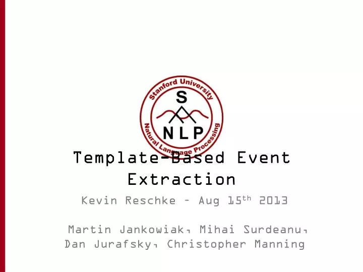 template based event extraction