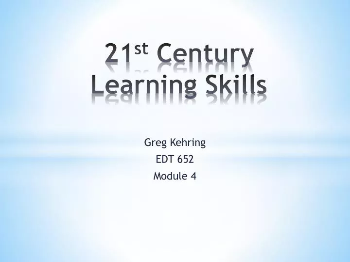 21 st century learning skills