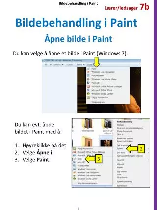 bildebehandling i paint