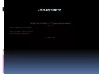 eres deportista