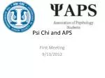 Psi Chi and APS - slide 1