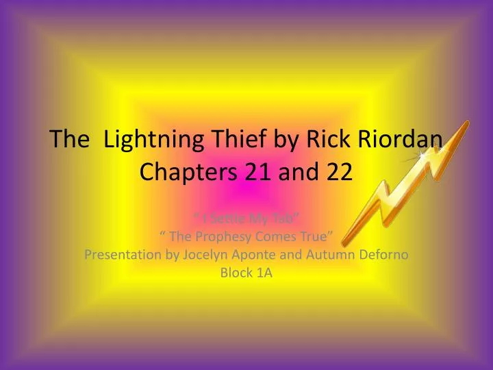 the lightning thief by rick riordan chapters 21 and 22