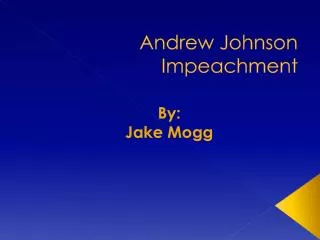 Andrew Johnson Impeachment