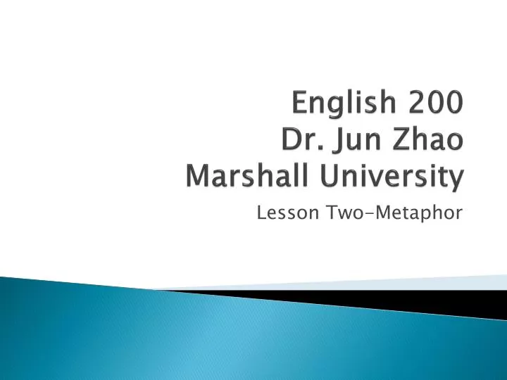 english 200 dr jun zhao marshall university