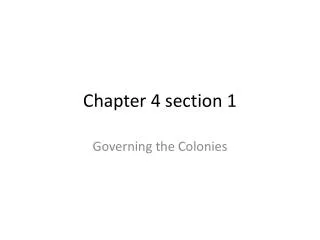 Chapter 4 section 1