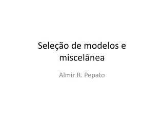 sele o de modelos e miscel nea