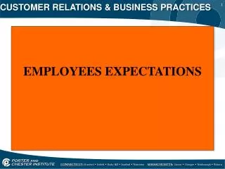 CUSTOMER RELATIONS &amp; BUSINESS PRACTICES