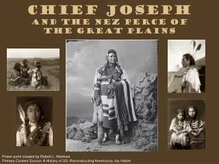 Chief Joseph and the Nez Perce of the Great Plains