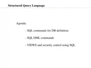 Structured Query Language