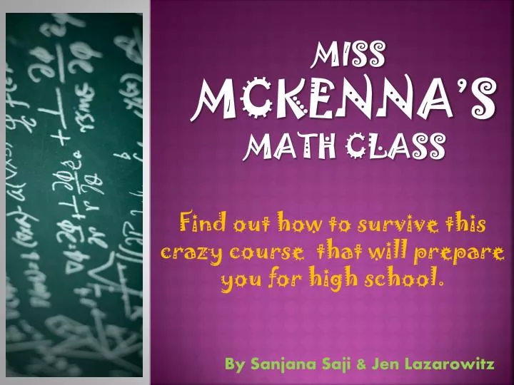 miss mckenna s math class