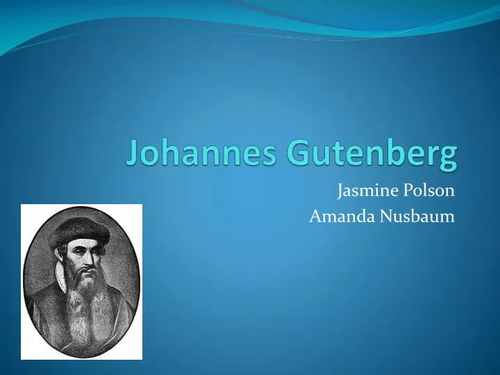 johannes gutenberg