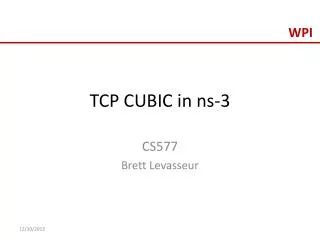 TCP CUBIC in ns-3