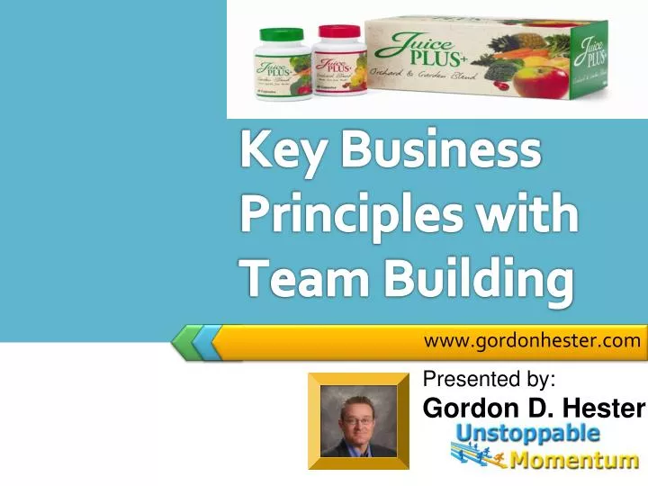 key business principles with team building