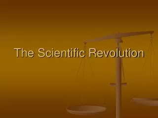 The Scientific Revolution