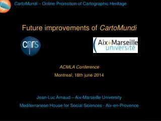 ACMLA Conference Montreal , 18th june 2014