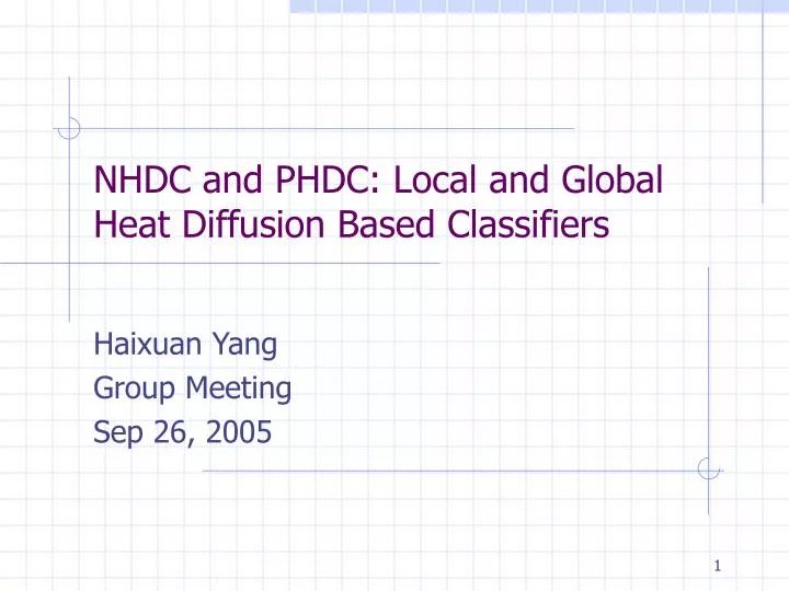 nhdc and phdc local and global heat diffusion based classifiers