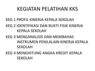 kegiatan pelatihan kks