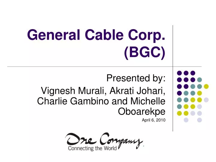 general cable corp bgc