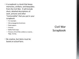Civil War Scrapbook