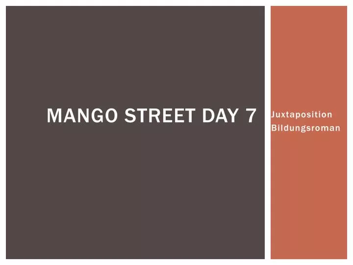 mango street day 7