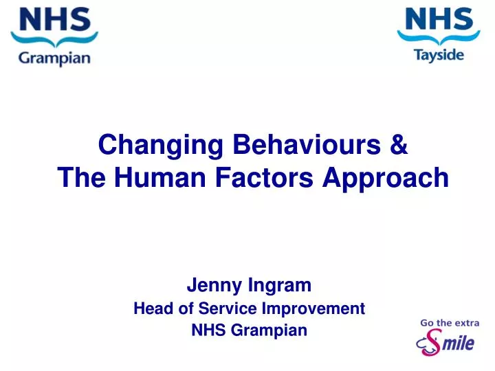 changing behaviours the human factors approach