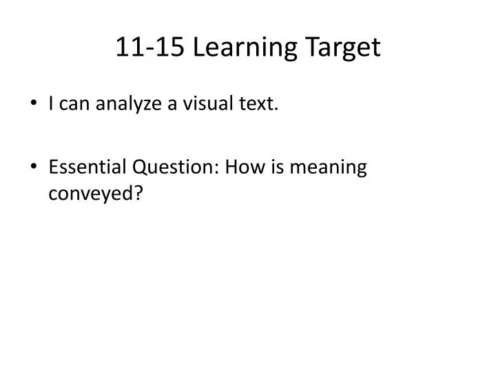 11 15 learning target