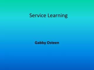 service learning