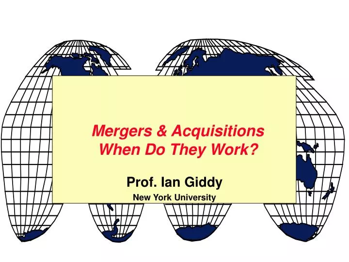 mergers acquisitions when do they work