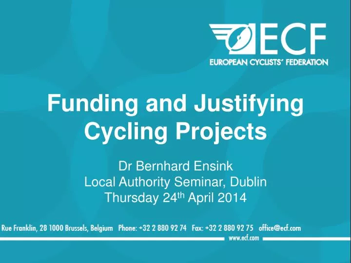 funding and justifying cycling projects