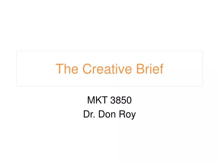 the creative brief