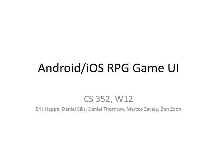 android ios rpg game ui
