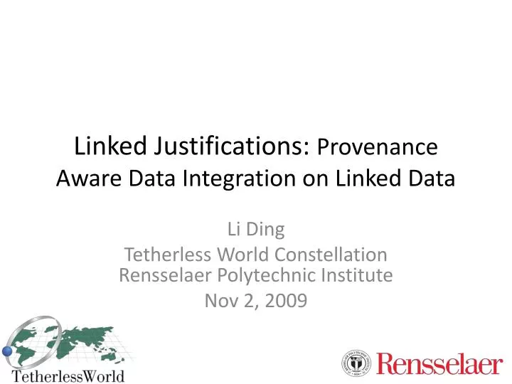 linked justifications provenance aware data integration on linked data