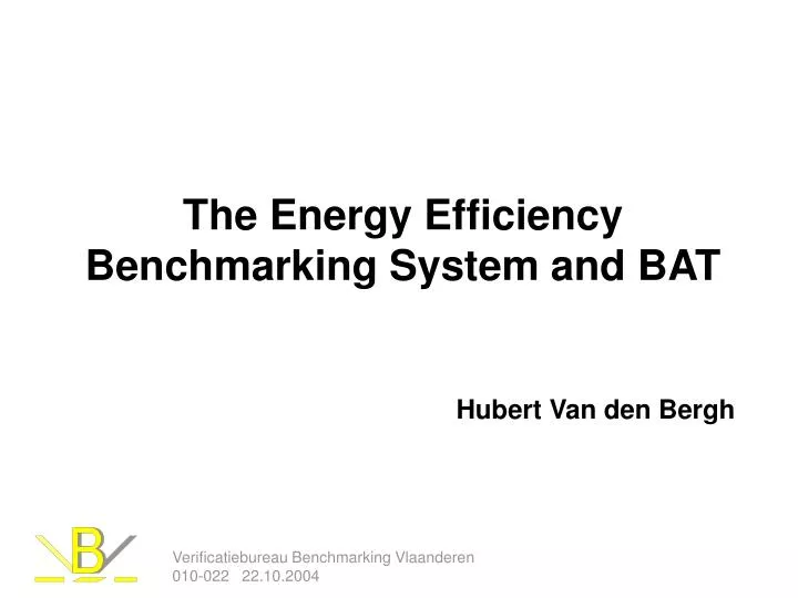 the energy efficiency benchmarking system and bat