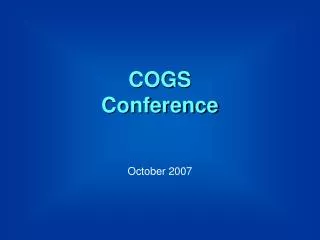 COGS Conference