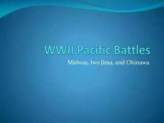 WWII Pacific Battles