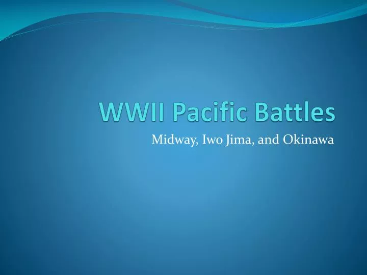 wwii pacific battles