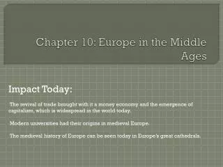 chapter 10 europe in the middle ages