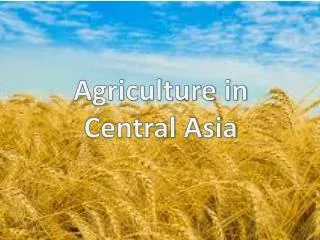 Agriculture in Central Asia