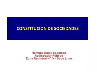 constitucion de sociedades