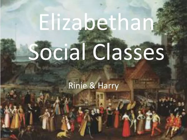 elizabethan social classes