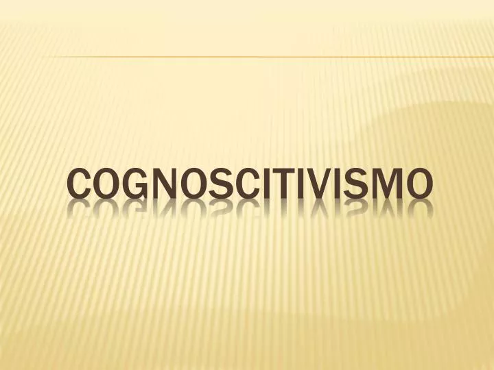 cognoscitivismo