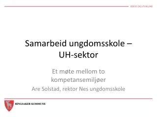 samarbeid ungdomsskole uh sektor