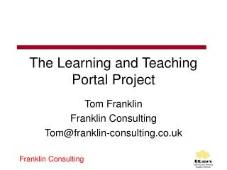 The Learning and Teaching Portal Project