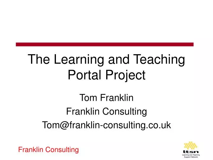 the learning and teaching portal project